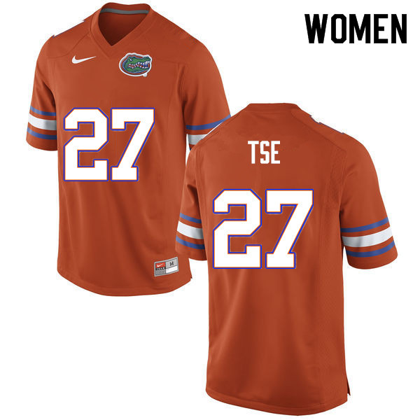 Women #27 Joshua Tse Florida Gators College Football Jerseys Sale-Orange - Click Image to Close